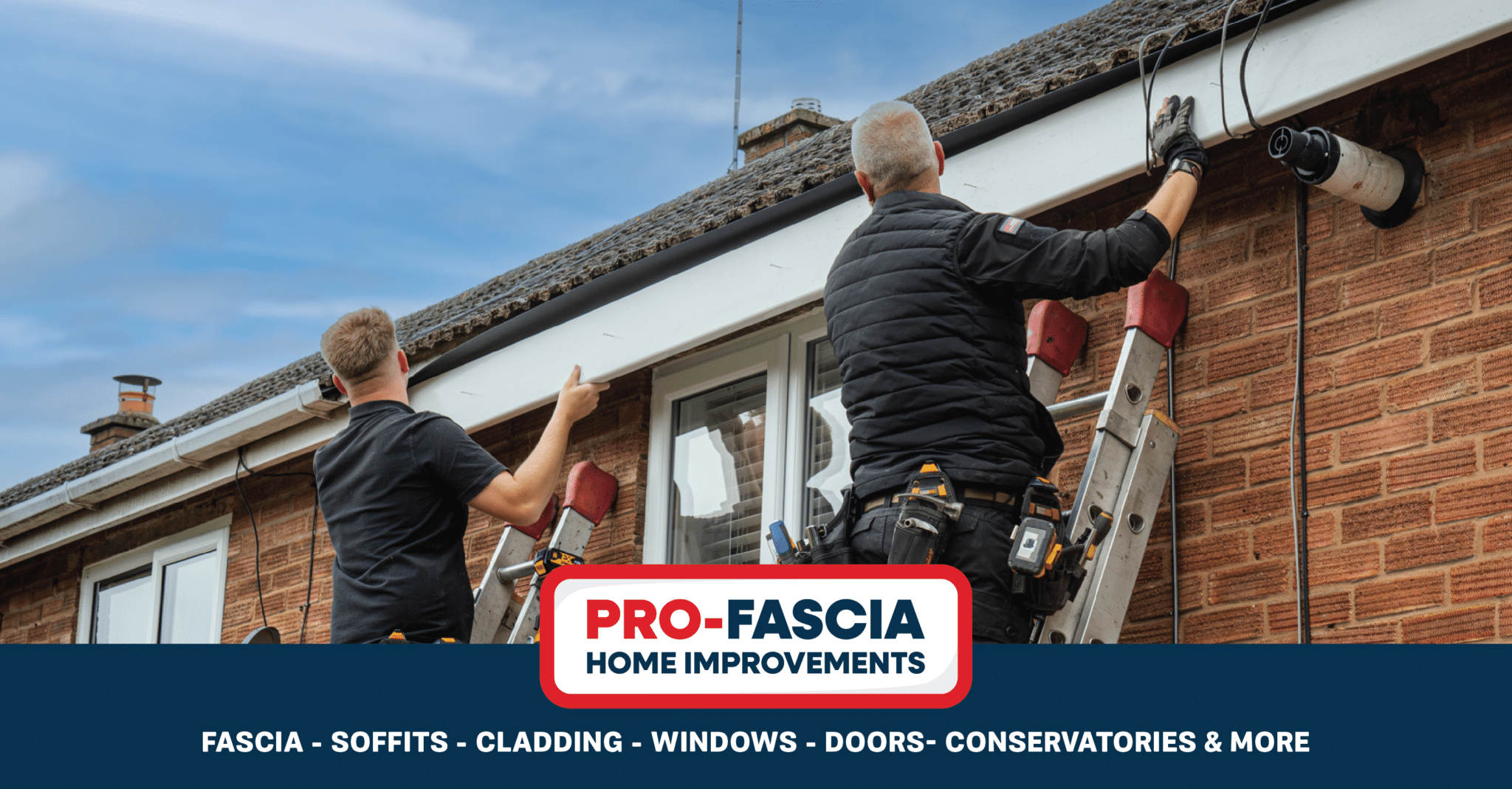 White uPVC fascias and soffits installation