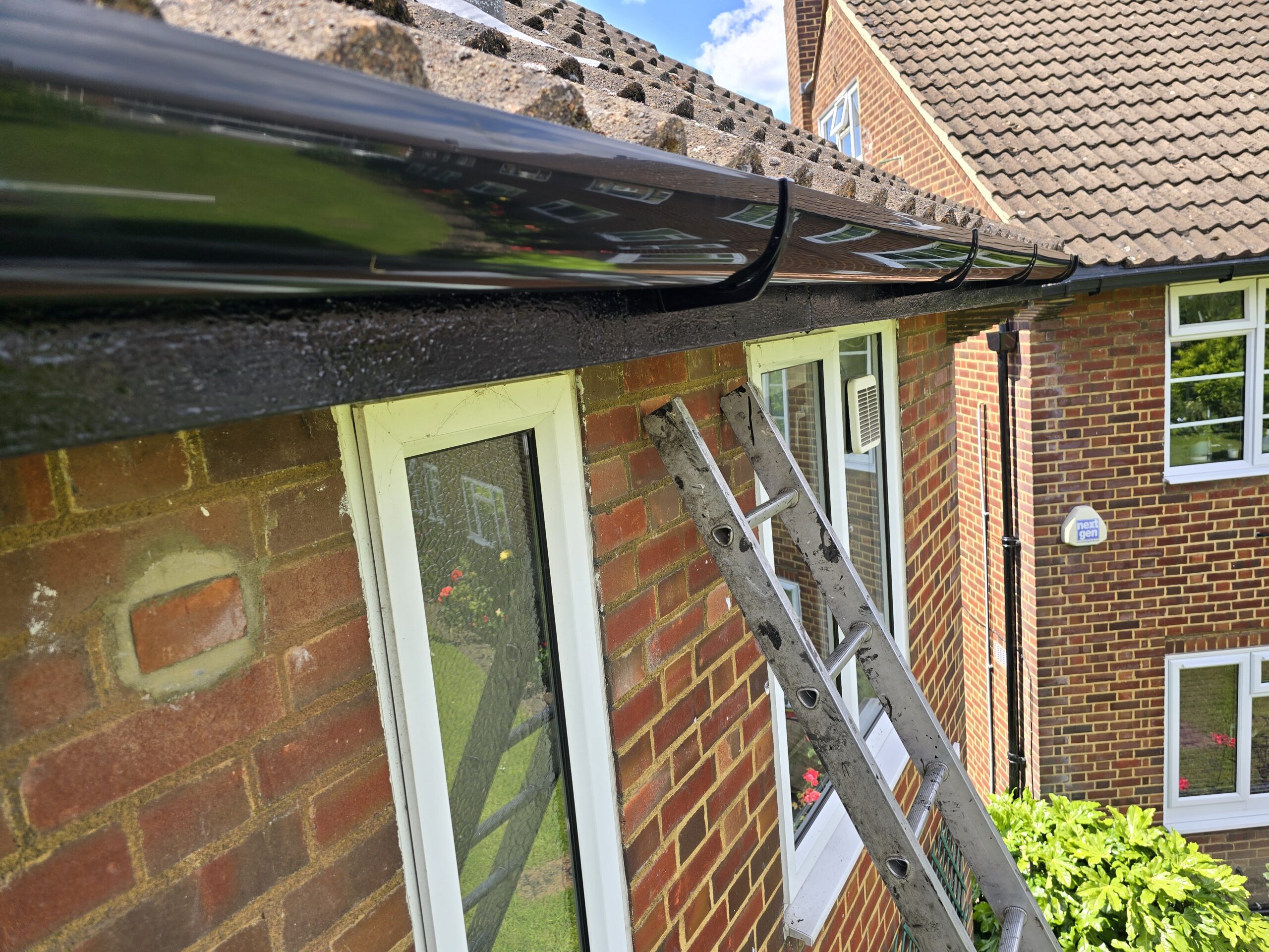 Professional guttering replacement on residential property