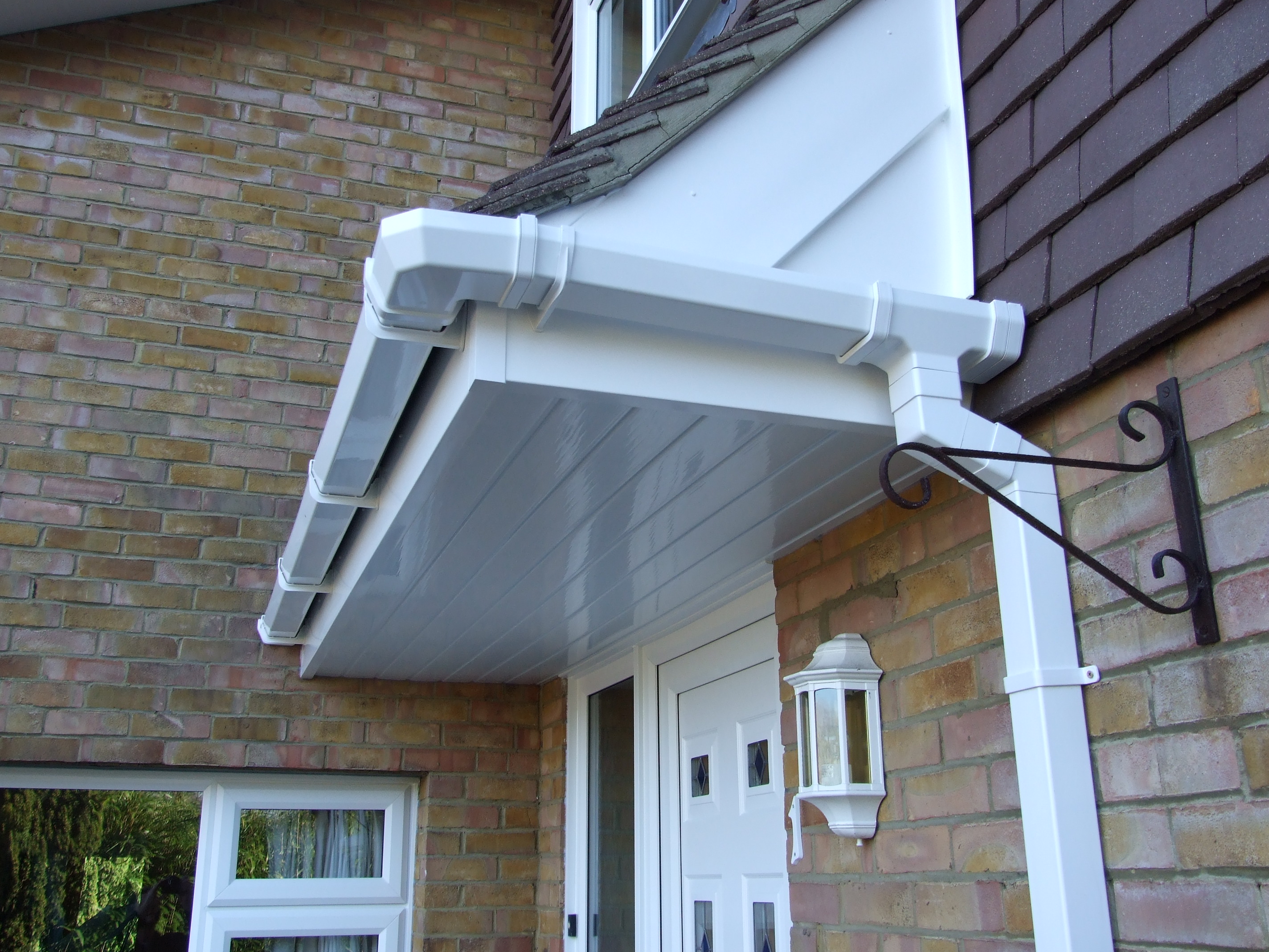 White uPVC fascias and soffits on UK home