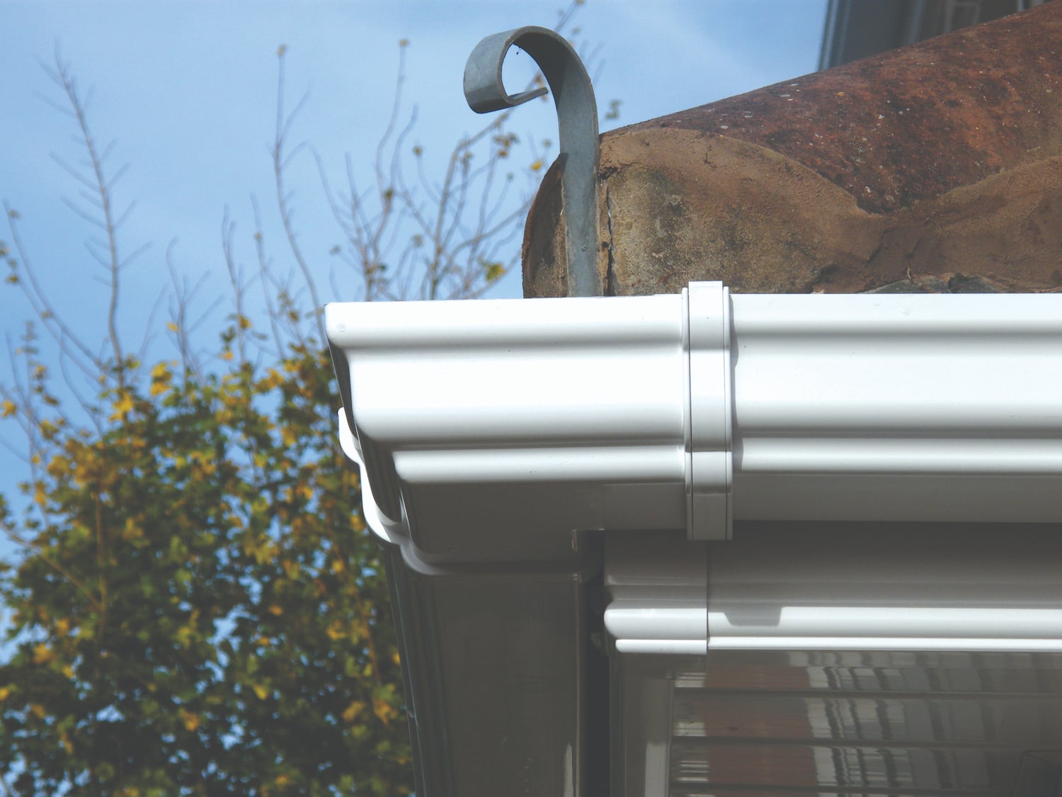 New guttering and downpipe system installation