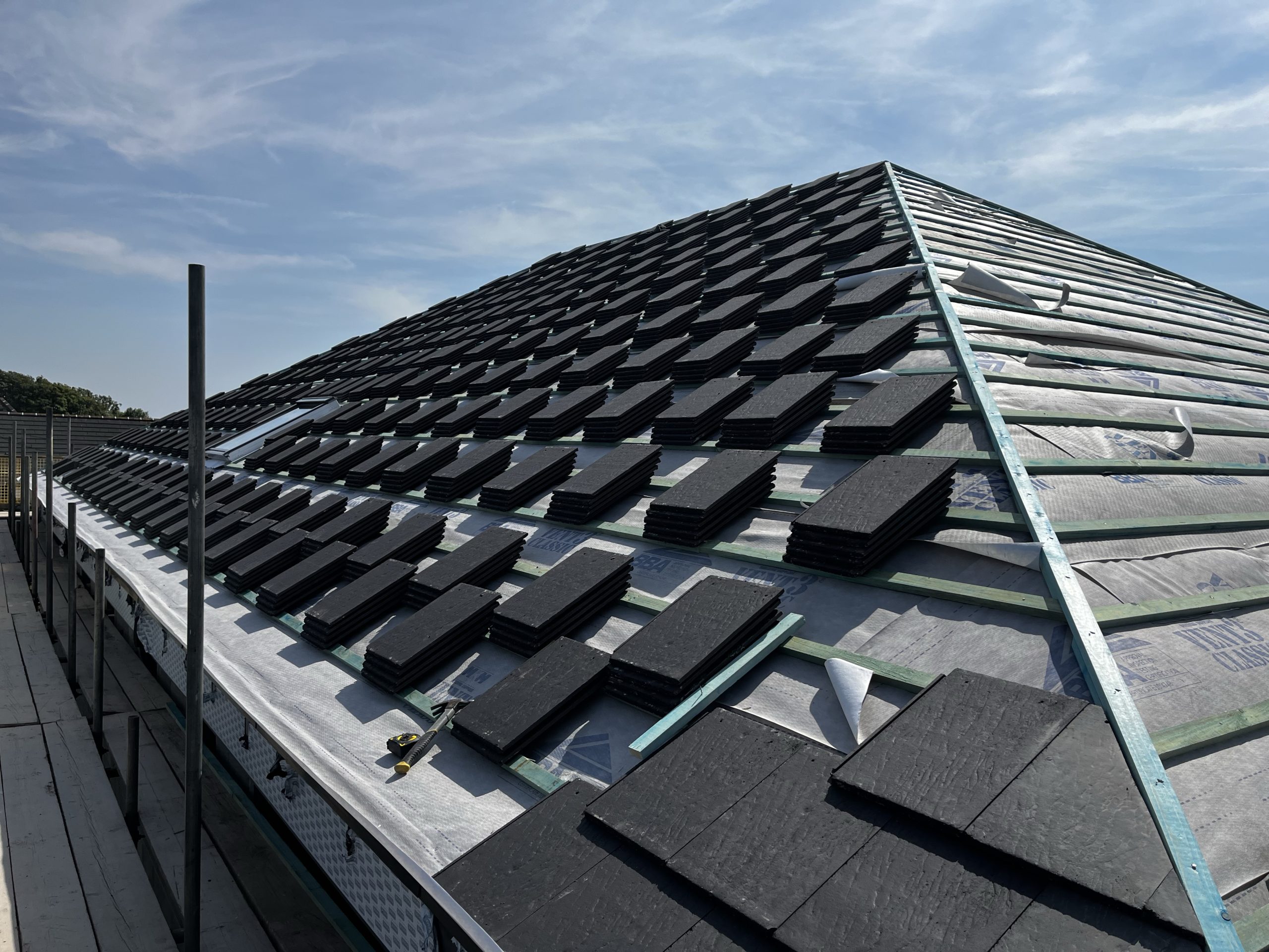 Complete re-roofing project on UK property
