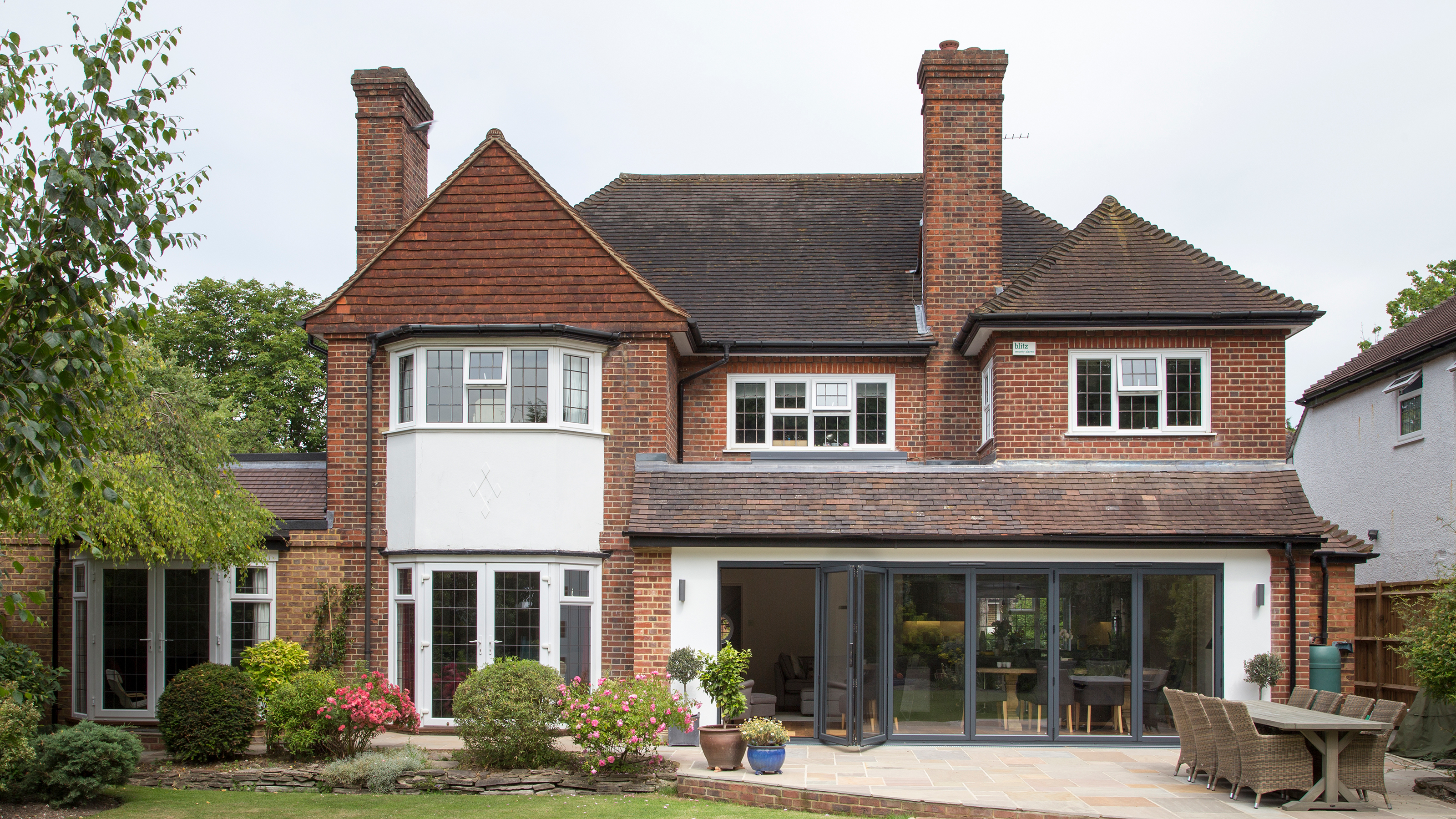 Row of UK brick houses